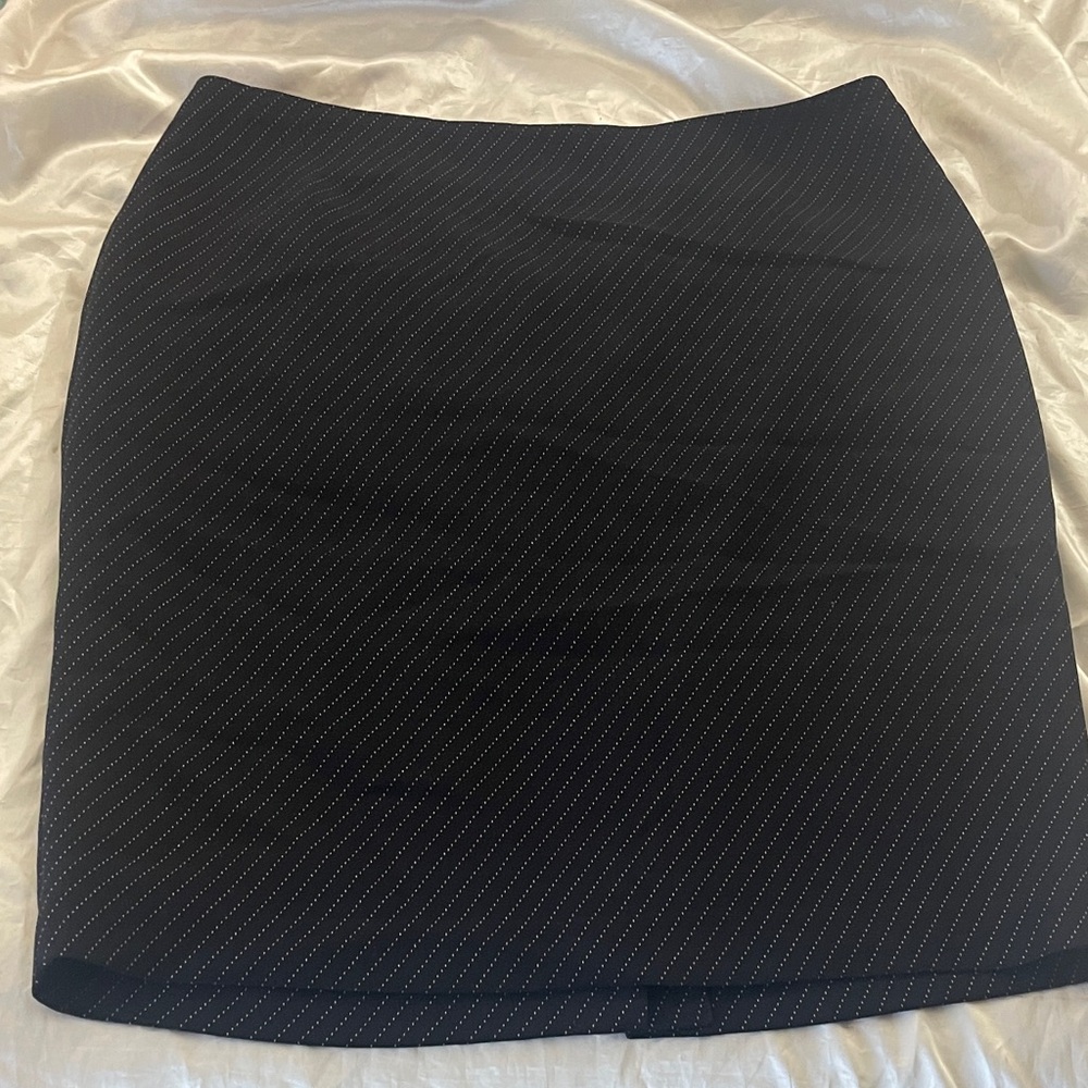 Calvin Klein Black Pinstripe Mini Skirt